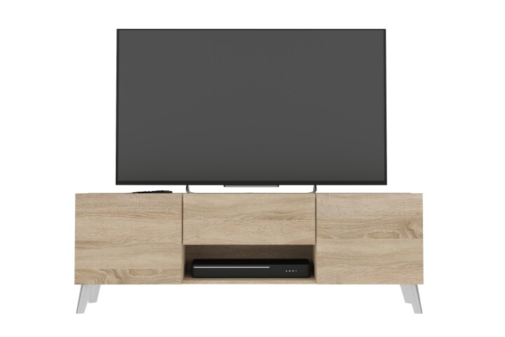 TV-Board >BRIGHTON 2< in Eiche Dekor - 140x46,5x34,5cm (BxHxT)