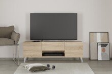 TV-Board >BRIGHTON 2< in Eiche Dekor - 140x46,5x34,5cm (BxHxT)