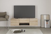 TV-Board >BRIGHTON 2< in Eiche Dekor - 140x46,5x34,5cm (BxHxT)