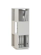 Drehregal >TOWER< in weiß - 34x108x34cm (BxHxT)