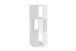 Drehregal >TOWER< in weiß - 34x108x34cm (BxHxT)