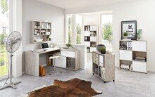 Drehregal >TOWER< in Sandeiche Dekor - 34x108x34cm...