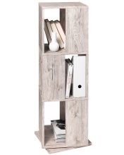 Drehregal >TOWER< in Sandeiche Dekor - 34x108x34cm (BxHxT)