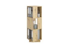 Drehregal >TOWER< in Artisan Eiche Dekor -...