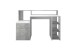 Schreibtisch >BOLTON< in weiß-Beton LA - 138,5x91,6x53,5cm (BxHxT)