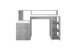 Schreibtisch >BOLTON< in weiß-Beton LA - 138,5x91,6x53,5cm (BxHxT)