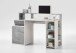 Schreibtisch >BOLTON< in weiß-Beton LA - 138,5x91,6x53,5cm (BxHxT)