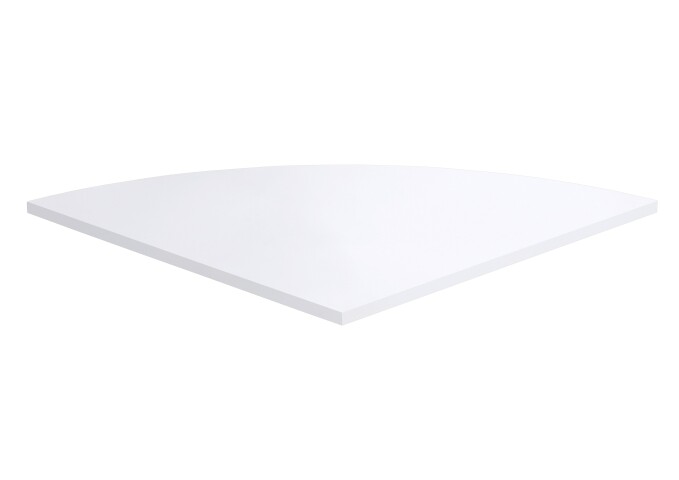 Schreibtischplatte >CALVIA 3< in Brillantweiß - 80x2,2x80cm (BxHxT)