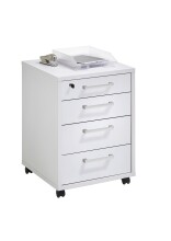 Rollcontainer >CALVIA 4< in Brillantweiß -...