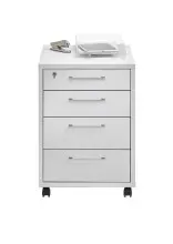 Rollcontainer >CALVIA 4< in Brillantweiß - 48x65,5x49,5cm (BxHxT)