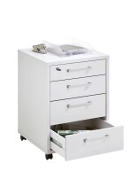 Rollcontainer >CALVIA 4< in Brillantweiß - 48x65,5x49,5cm (BxHxT)