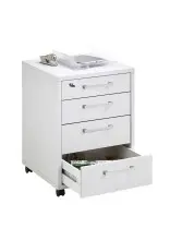 Rollcontainer >CALVIA 4< in Brillantweiß - 48x65,5x49,5cm (BxHxT)