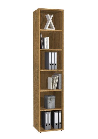 Aktenregal >CALVIA 6< in Alteiche Dekor - 47,1x221,3x39,9cm (BxHxT)