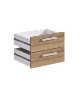 Schubkasten-Set >CALVIA 10< in Alteiche Dekor - 42x31,6x34,5cm (BxHxT)