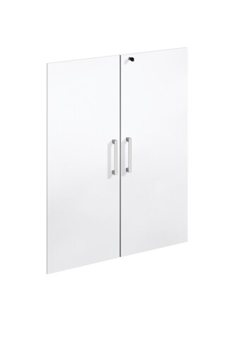 Büromöbel-Set >CALVIA 11< in Brillantweiß - 84x106x1,5cm (BxHxT)