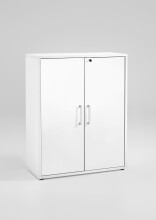 Büromöbel-Set >CALVIA 11< in Brillantweiß - 84x106x1,5cm (BxHxT)
