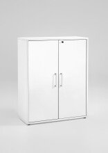 Büromöbel-Set >CALVIA 11< in Brillantweiß - 84x106x1,5cm (BxHxT)