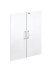 Büromöbel-Set >CALVIA 11< in Brillantweiß - 84x106x1,5cm (BxHxT)
