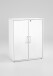 Büromöbel-Set >CALVIA 11< in Brillantweiß - 84x106x1,5cm (BxHxT)