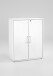 Büromöbel-Set >CALVIA 11< in Brillantweiß - 84x106x1,5cm (BxHxT)