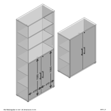 Tür >CALVIA 11< in Alteiche Dekor - 84x106x1,5cm (BxHxT)
