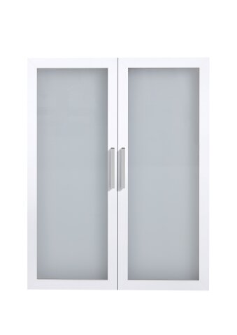 Büromöbel-Set >CALVIA 12< in Brillantweiß - 84x106x1,5cm (BxHxT)
