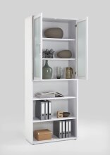 Büromöbel-Set >CALVIA 12< in Brillantweiß - 84x106x1,5cm (BxHxT)