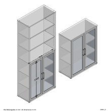 Türen >CALVIA 12< in Brillantweiß - 84x106x1,5cm (BxHxT)