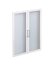 Büromöbel-Set >CALVIA 12< in Brillantweiß - 84x106x1,5cm (BxHxT)