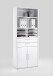 Büromöbel-Set >CALVIA 13< in Brillantweiß - 84x106x34,5cm (BxHxT)