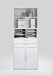 Büromöbel-Set >CALVIA 13< in Brillantweiß - 84x106x34,5cm (BxHxT)