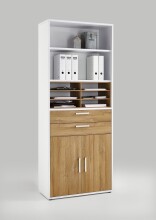Büromöbel-Set >CALVIA 13< in Alteiche Dekor - 84x106x34,5cm (BxHxT)