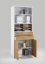 Büromöbel-Set >CALVIA 13< in Alteiche Dekor - 84x106x34,5cm (BxHxT)