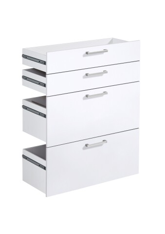 Büromöbel-Set >CALVIA 14< in Brillantweiß - 84x106x34,5cm (BxHxT)