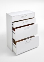 Büromöbel-Set >CALVIA 14< in Brillantweiß - 84x106x34,5cm (BxHxT)