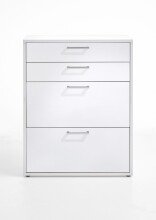 Büromöbel-Set >CALVIA 14< in Brillantweiß - 84x106x34,5cm (BxHxT)