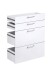 Büromöbel-Set >CALVIA 14< in Brillantweiß - 84x106x34,5cm (BxHxT)