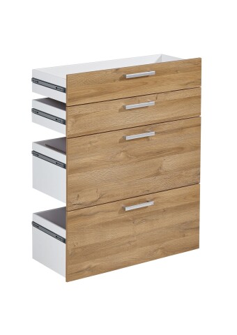 Büromöbel-Set >CALVIA 14< in Alteiche Dekor - 84x106x34,5cm (BxHxT)