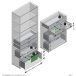 Büromöbel-Set >CALVIA 14< in Alteiche Dekor - 84x106x34,5cm (BxHxT)