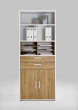 Regaleinsatz >CALVIA 15< in Alteiche Dekor - 84,5x33,5x35cm (BxHxT)