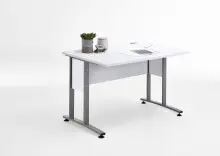 Schreibtisch >CALVIA 1< in Brillantweiß -...