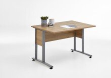 Schreibtisch >CALVIA 1< in Alteiche Dekor - 120x75x80cm (BxHxT)