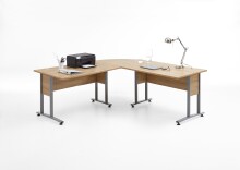 Schreibtisch >CALVIA 103< in Alteiche Dekor -...