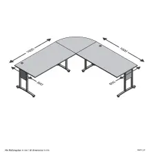 Schreibtisch >CALVIA 105< in Brillantweiß -...