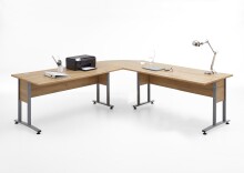 Schreibtisch >CALVIA 105< in Alteiche Dekor -...