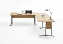 Schreibtisch >CALVIA 105< in Alteiche Dekor -...