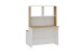 Raumteilerregal >MAINZ< in weiß-Eiche Dekor - 110,5x155,5x91,5cm (BxHxT)