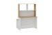 Raumteilerregal >MAINZ< in weiß-Eiche Dekor - 110,5x155,5x91,5cm (BxHxT)
