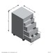 Container >FREDDY< in Eiche Dekor - 33x63,5x38cm (BxHxT)