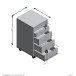 Container >FREDDY< in Eiche Dekor - 33x63,5x38cm (BxHxT)